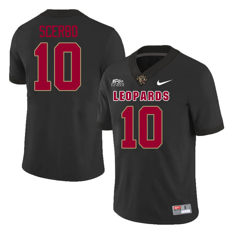 Lafayette Leopards #10 Matthew Scerbo College Football Jerseys,Uniforms-Black